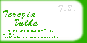 terezia dulka business card